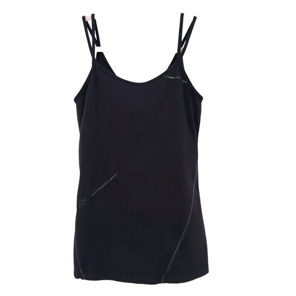 Splits59 Black Strappy Tank Top Size Small Activewear USA Made - Picture 1 of 8